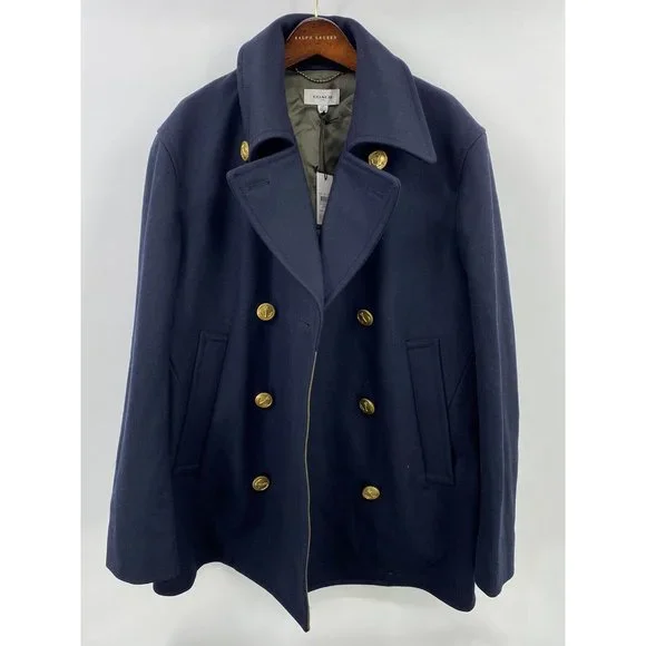 Coach 1941 Wool Mariners Pea Coat Navy Blue Size 50 (XL) NWT $895 (F-1)